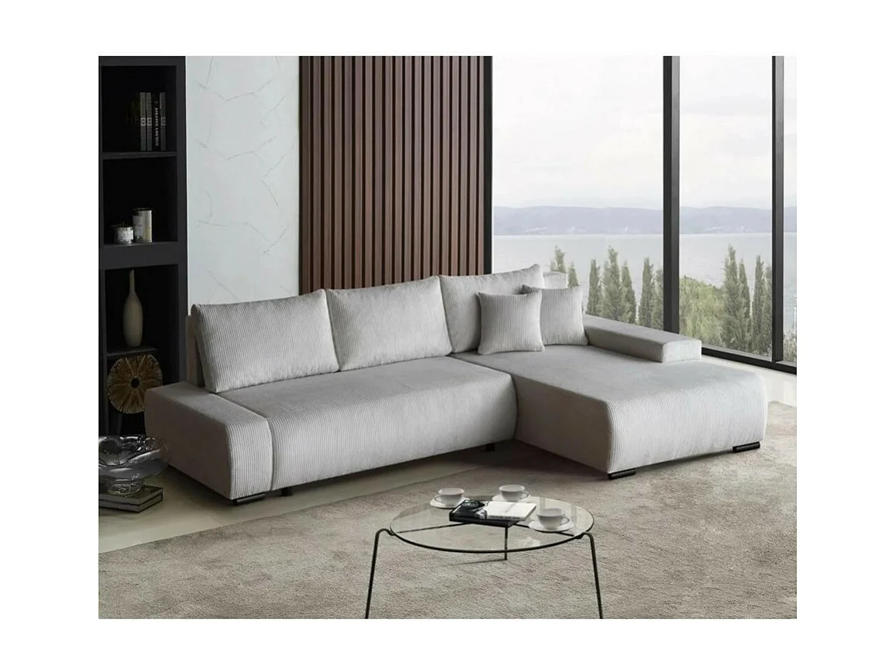 ECKSCHLAFSOFA Draco L Beige