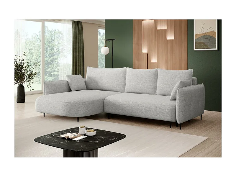 ECKSCHLAFSOFA Sycylia links hellgrau