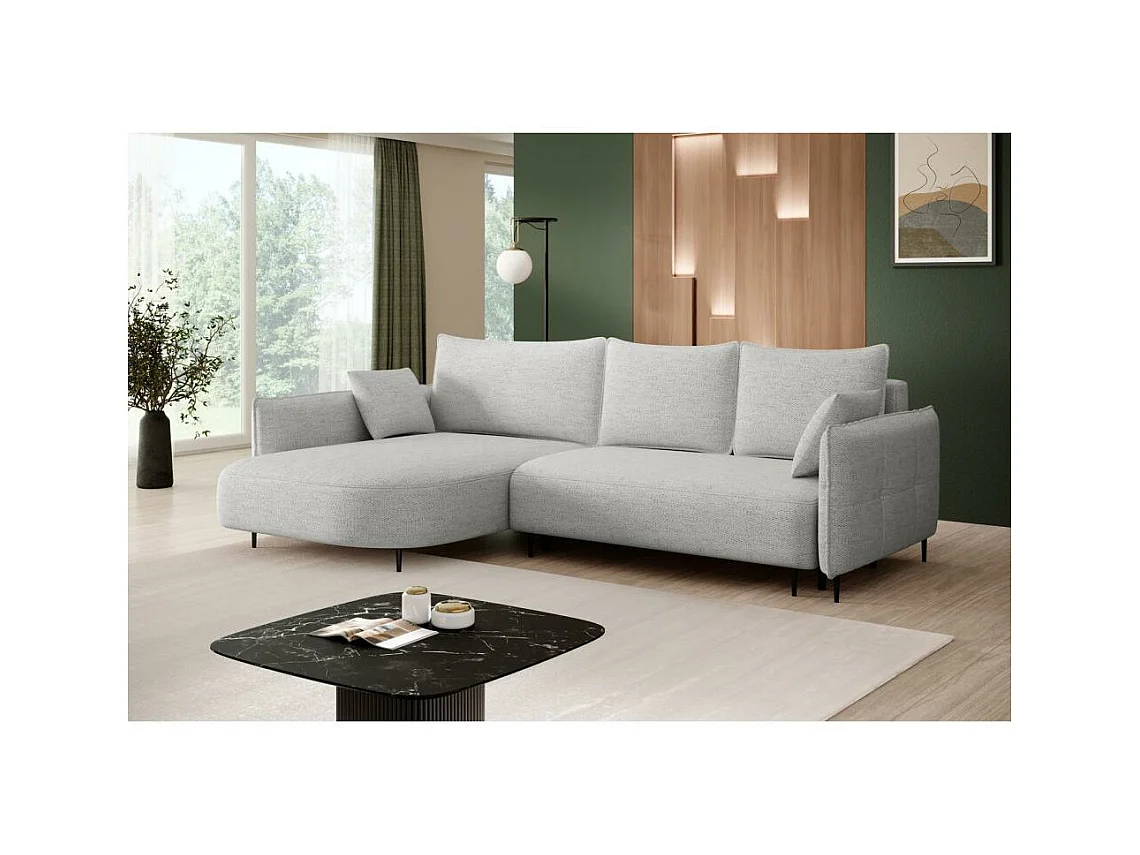 ECKSCHLAFSOFA Sycylia links hellgrau