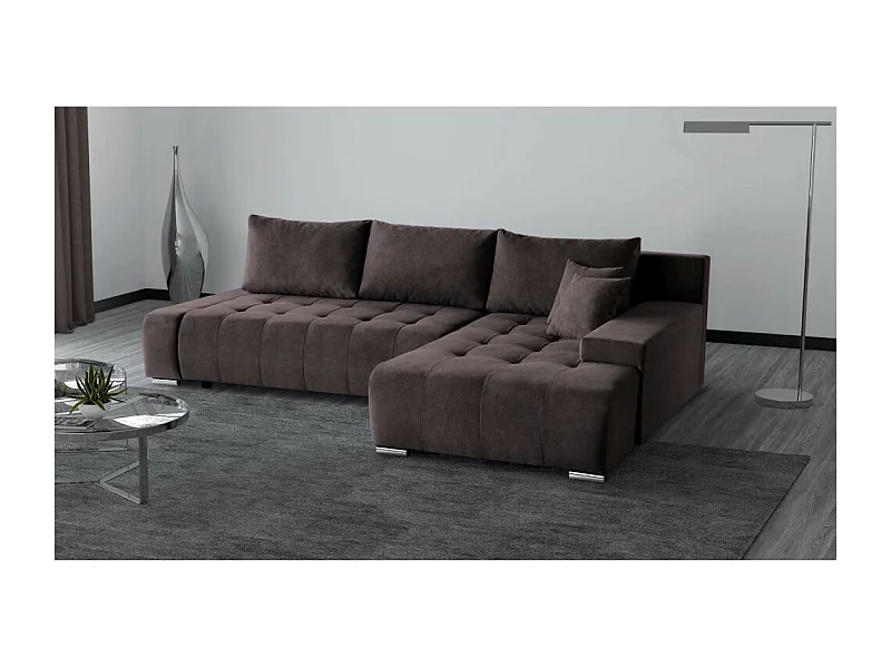 Canapé-lit ECKSCHAFSOFA Draco L Marron