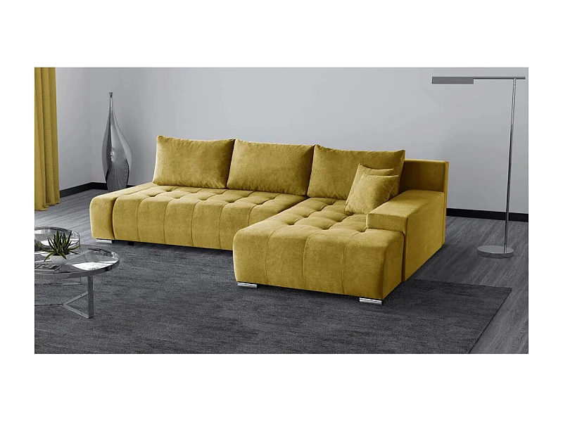 Canapé-lit ECKSCHLAFSOFA Draco L jaune