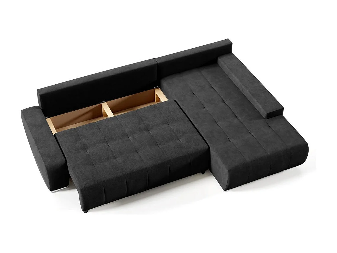Canapé-lit ECKSCHLAFSOFA Draco L Anthracite