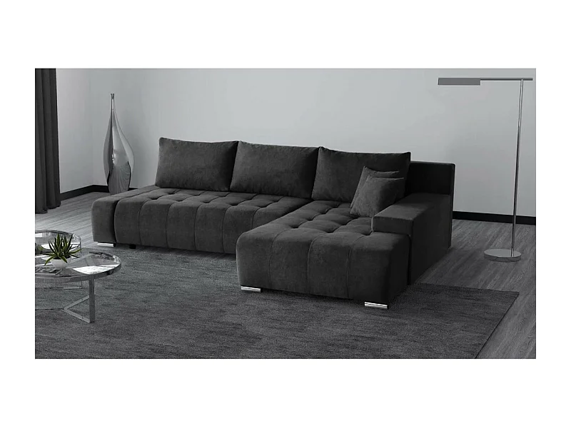 Canapé-lit ECKSCHLAFSOFA Draco L Anthracite