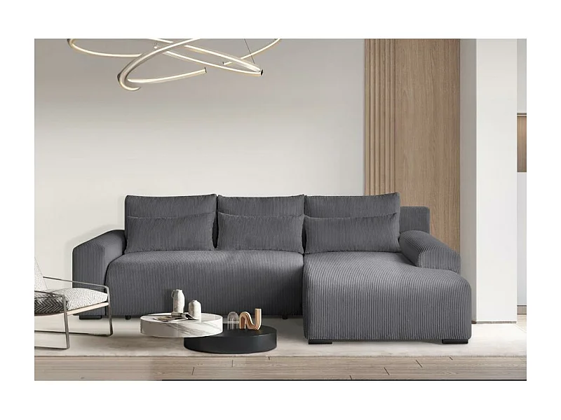 ECKSCHLAFSOFA Benny dunkelgrau rechts