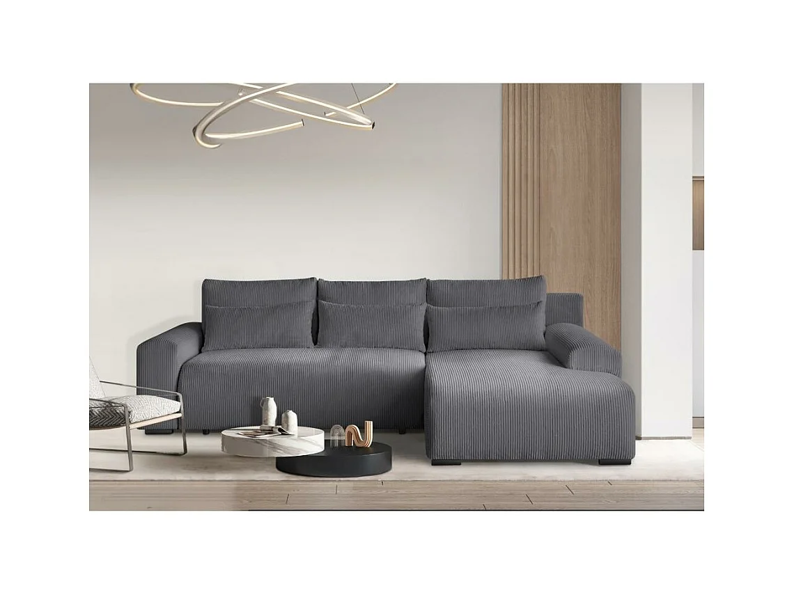 ECKSCHLAFSOFA Benny dunkelgrau rechts