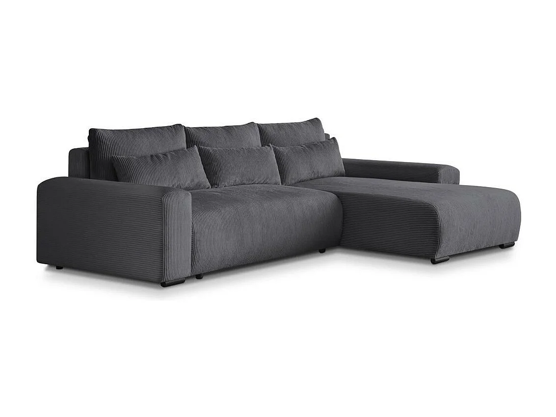 Hoekslaapbank Benny donkergrijs rechts