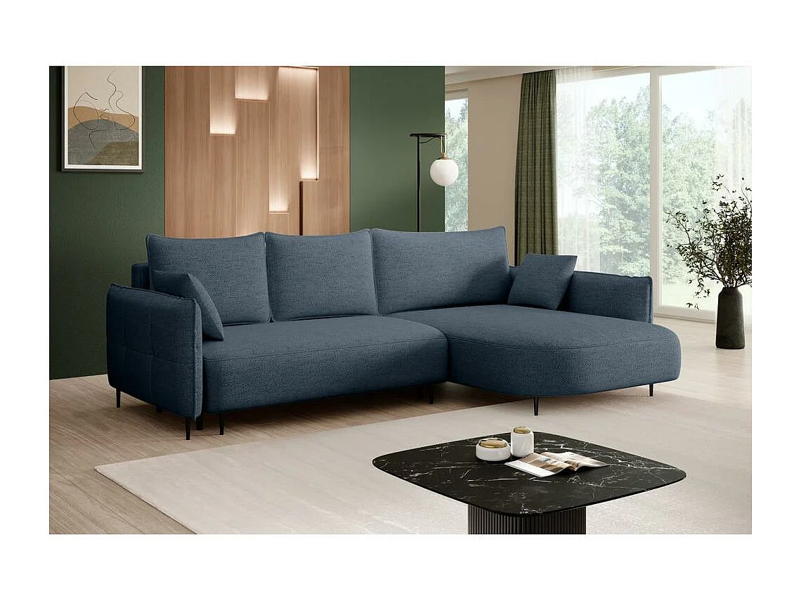 Hoekslaapbank Sycylia rechts donkerblauw