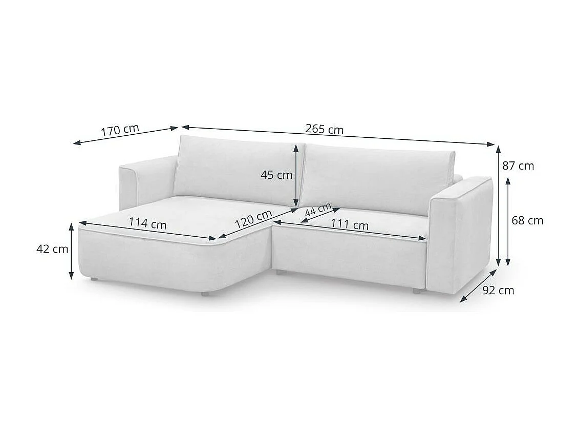 ECKSCHLAFSOFA Carlos dunkelblau