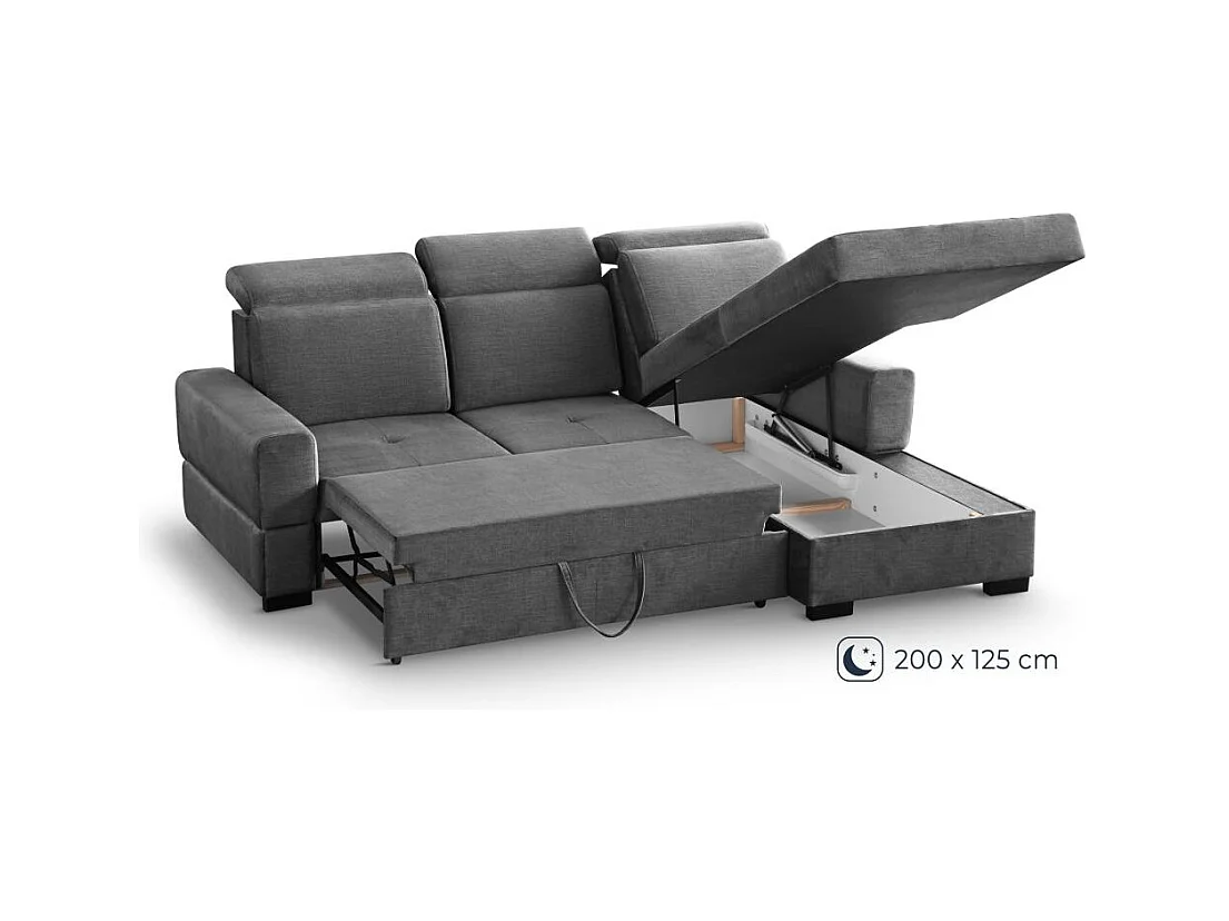 ECKSCHLAFSOFA Alex Mini hellbraun links