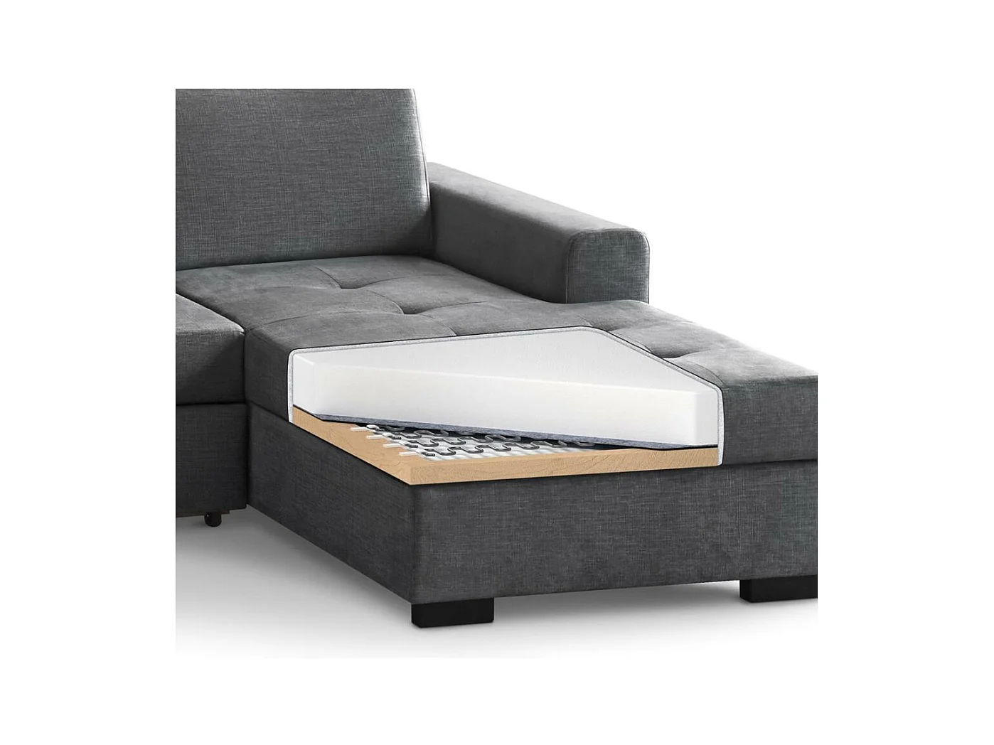 ECKSCHLAFSOFA Alex Mini hellbraun links