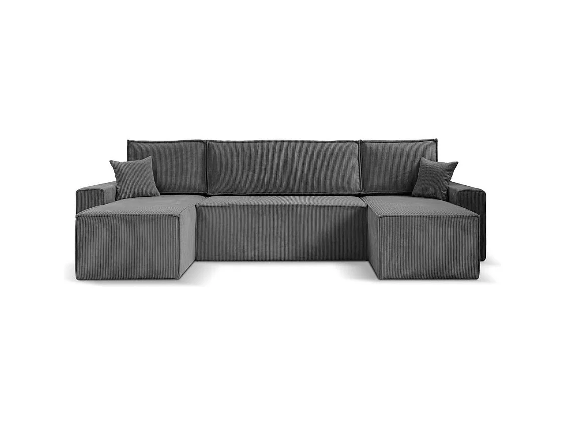 WOHNLANDSCHAFT Hektor U mit Schlaffunktion grau