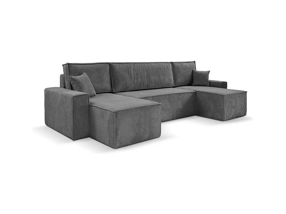 WOHNLANDSCHAFT Hektor U mit Schlaffunktion grau