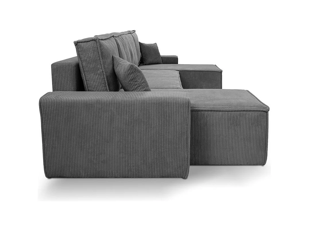 WOHNLANDSCHAFT Hektor U mit Schlaffunktion grau