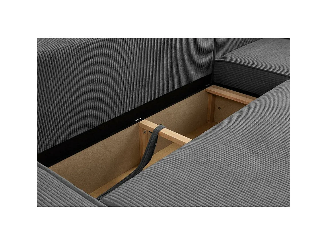 WOHNLANDSCHAFT Hektor U mit Schlaffunktion grau