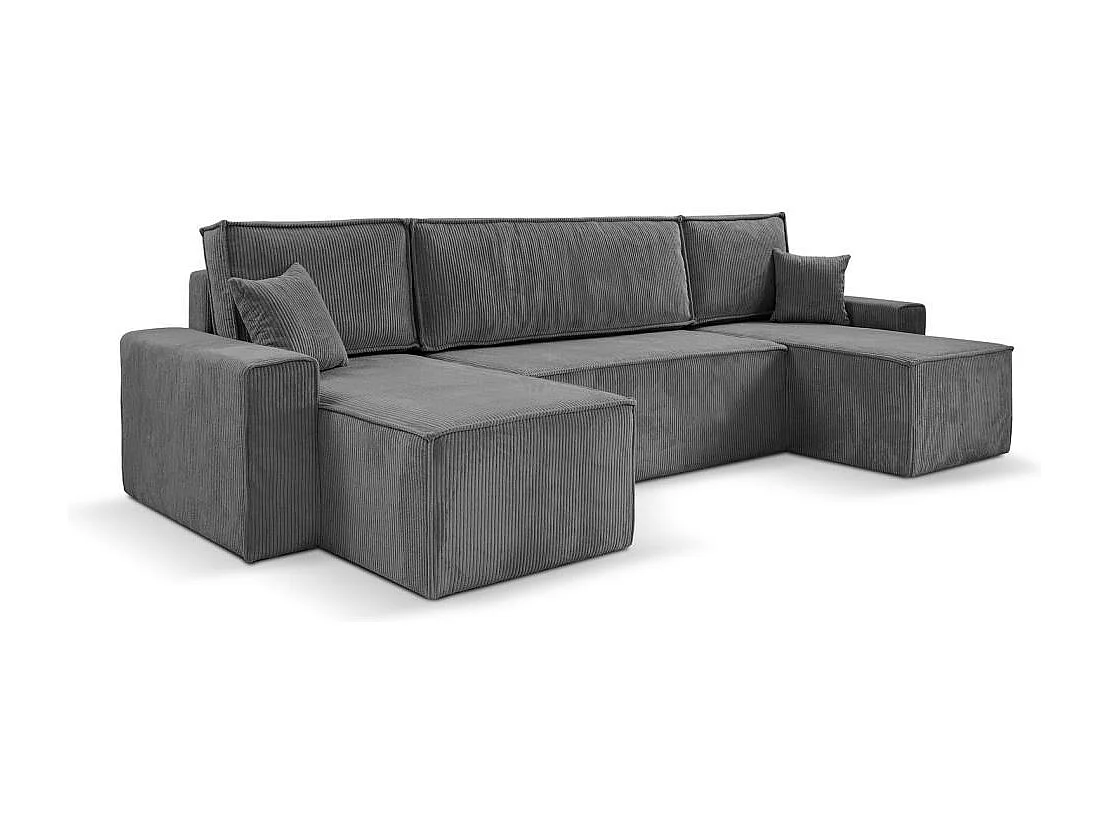 CANAPE Hektor U avec fonction sommeil gris