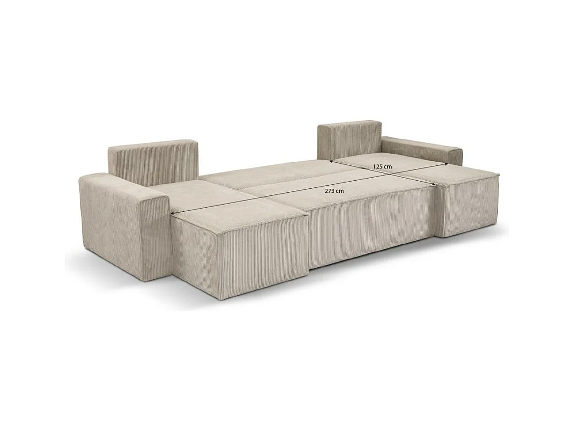 MEUBLE CANAPE Hektor U avec fonction sommeil gris foncé