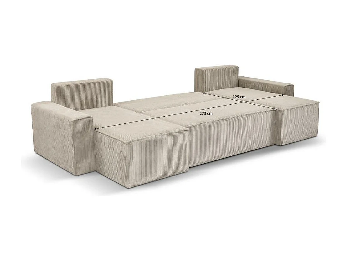 MEUBLE CANAPE Hektor U avec fonction sommeil gris foncé