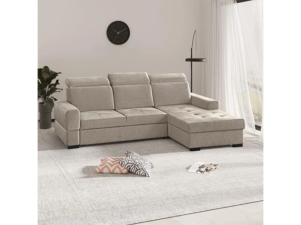 Hoekslaapbank Alex Mini lichtbruin rechts