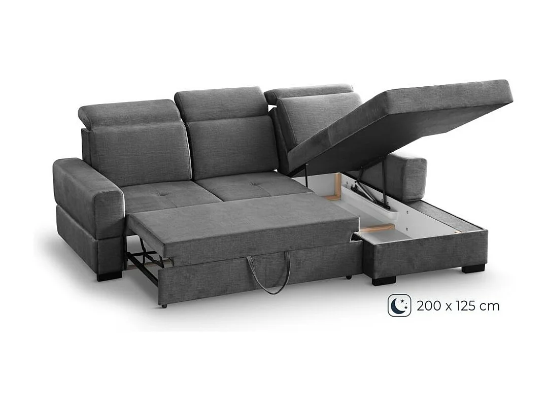 Hoekslaapbank Alex Mini lichtbruin rechts