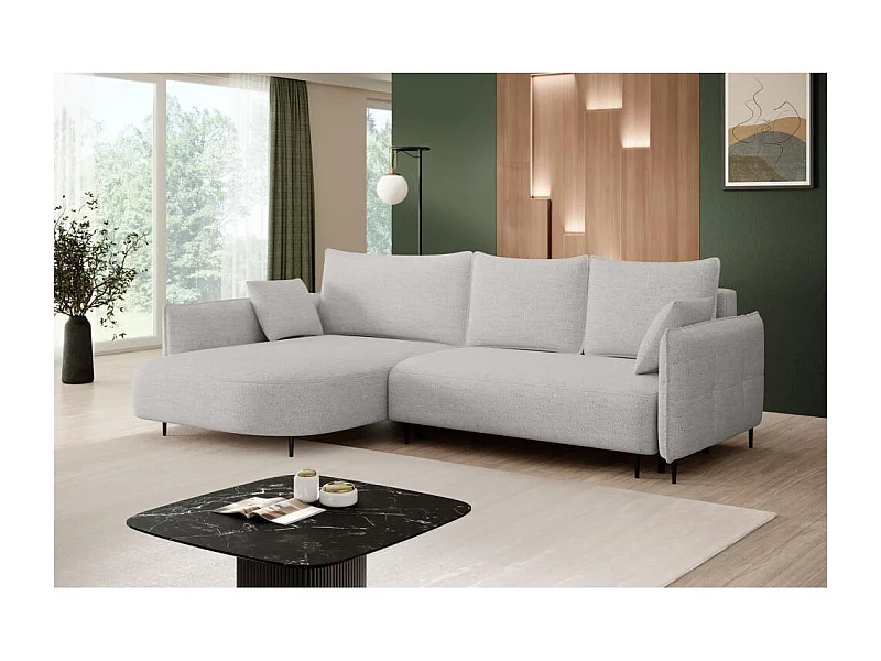 Canapé-lit ECKSCHLAFSOFA Sycylia gauche beige