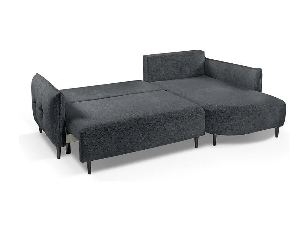 ECKSCHLAFSOFA Sycylia rechts dunkelgrau