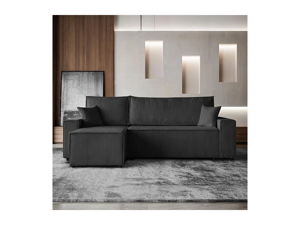 ECKSCHLAFSOFA mit Schlaffunktion Hektor dunkelgrau