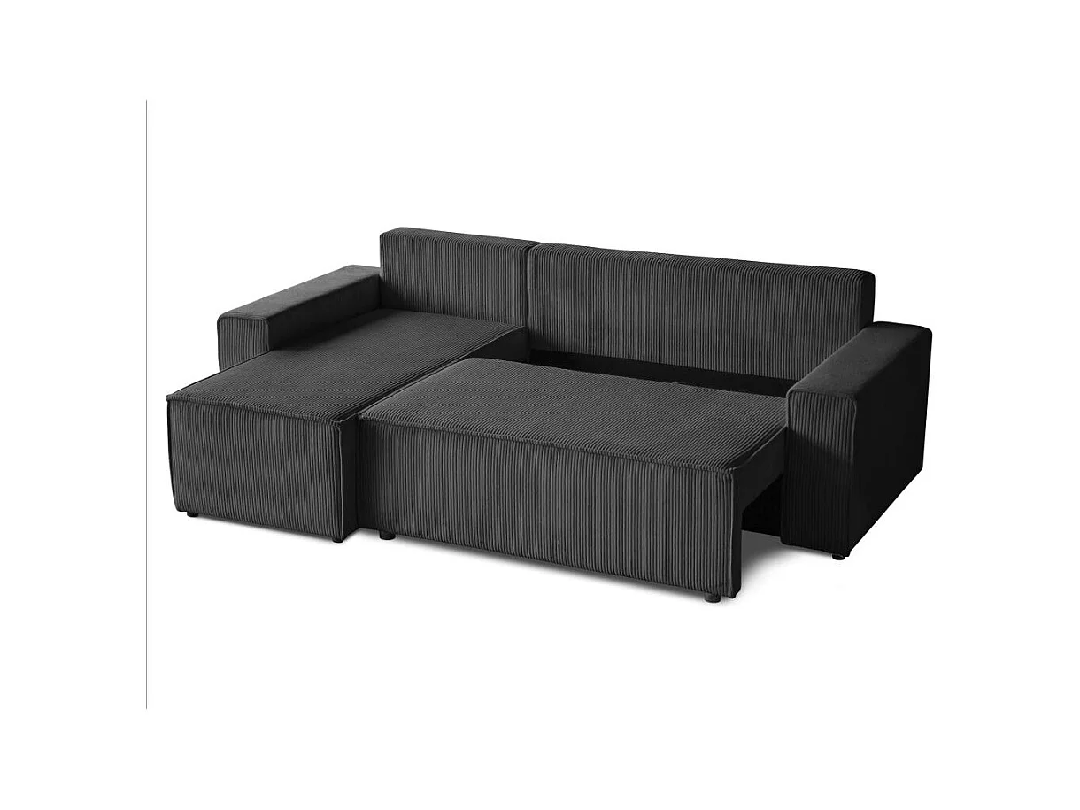 ECKSCHLAFSOFA mit Schlaffunktion Hektor dunkelgrau