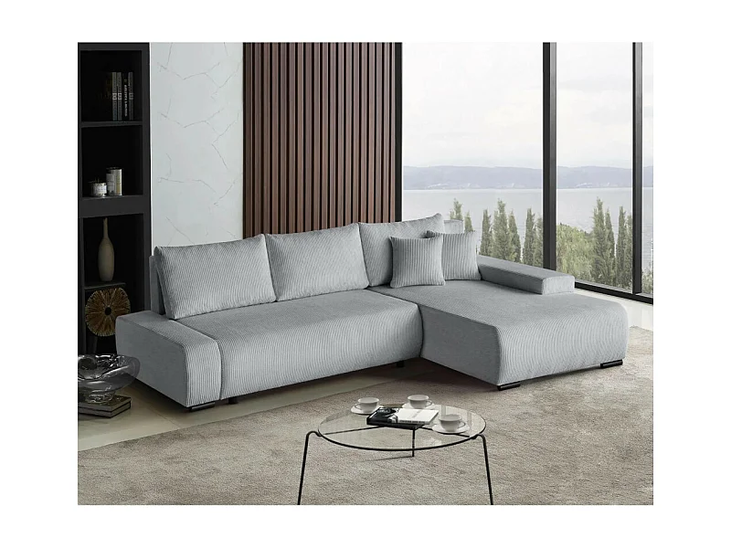 Canapé-lit ECKSCHLAFSOFA Draco L gris clair