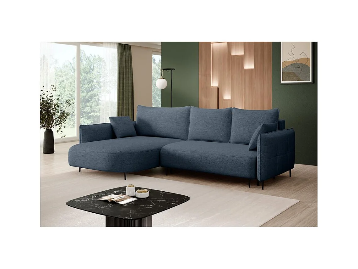 Hoekslaapbank Sycylia links donkerblauw