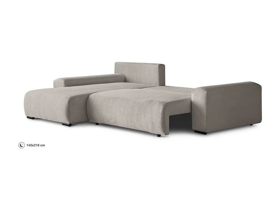 Hoekslaapbank Benny beige rechts