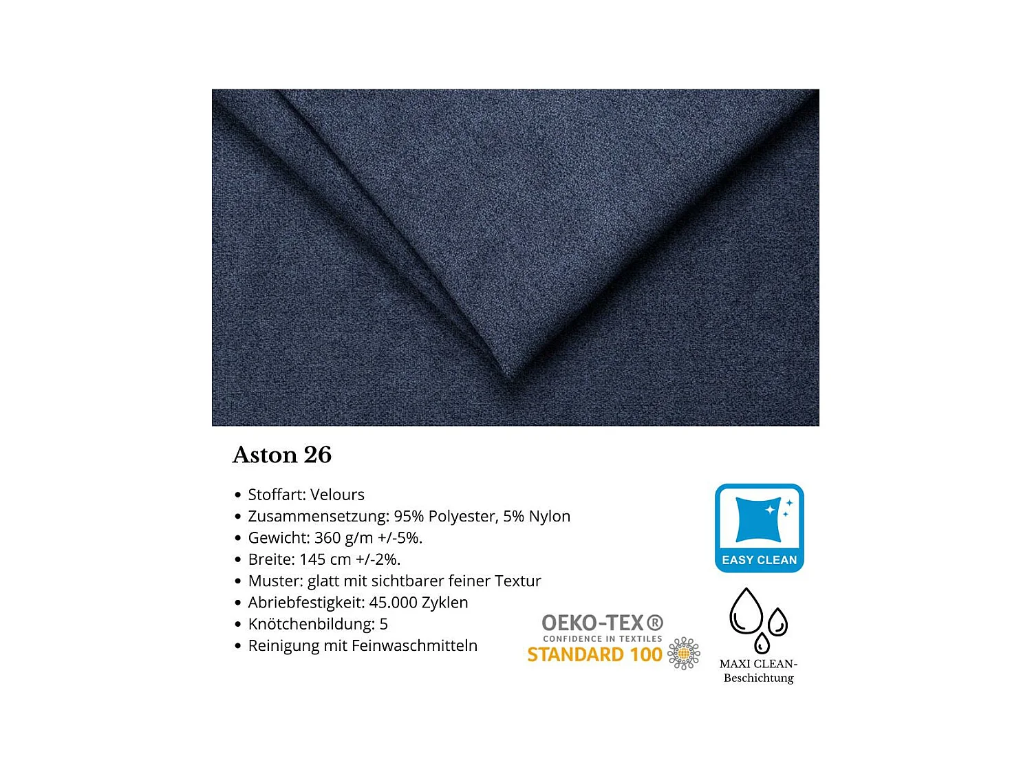 HOEKBANK Draco L Donkerblauw