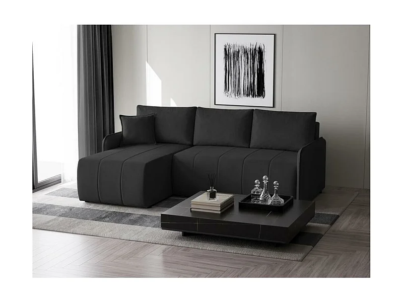 ECKSCHLAFSOFA Capri schwarz