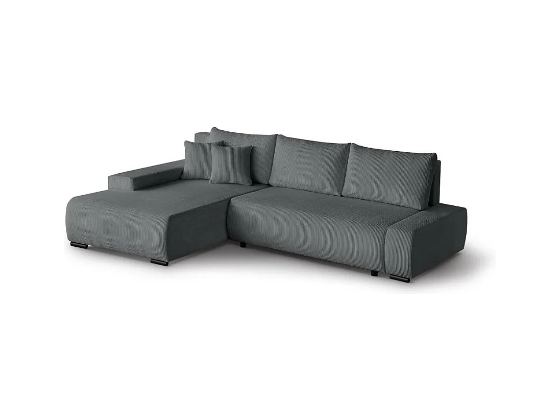 Canapé-lit ECKSCHLAFSOFA Draco L Gris