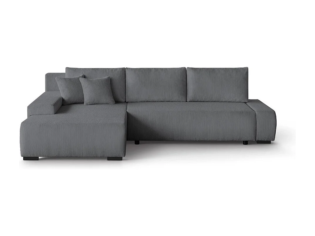 Canapé-lit ECKSCHLAFSOFA Draco L Gris