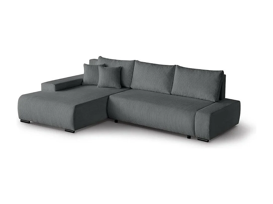 Canapé-lit ECKSCHLAFSOFA Draco L Gris