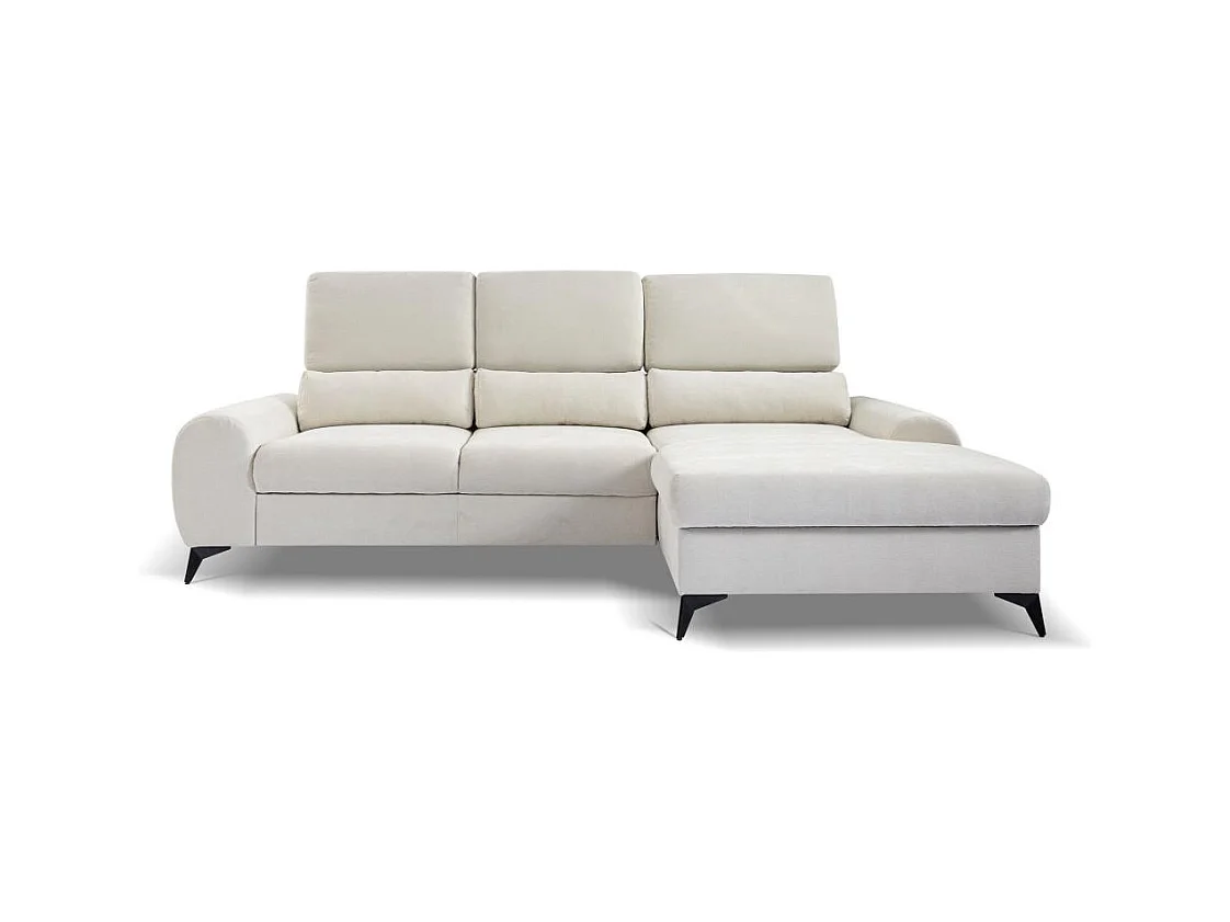 ECKSCHLAFSOFA Milan Rot mit Metallbeine rechts