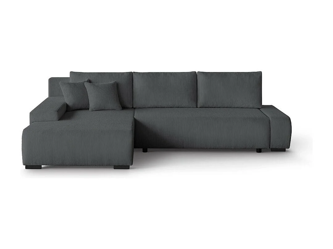 Canapé-lit ECKSCHLAFSOFA Draco L gris foncé