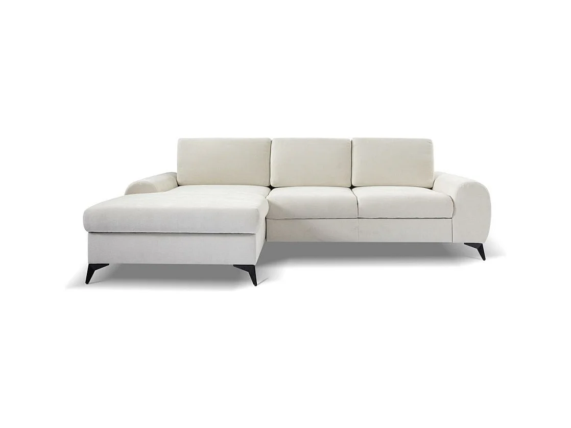 CANAPE FAUTEUIL Milan beige avec pieds métal à gauche