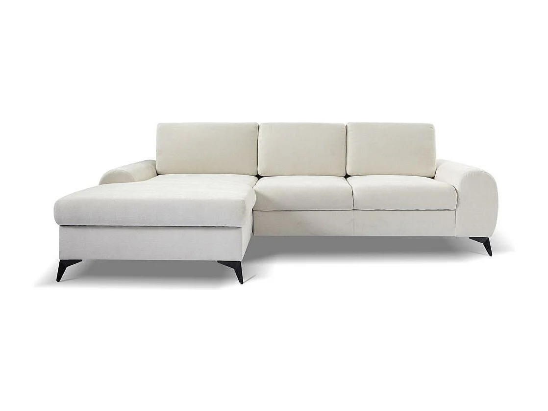 CANAPE FAUTEUIL Milan beige avec pieds métal à gauche