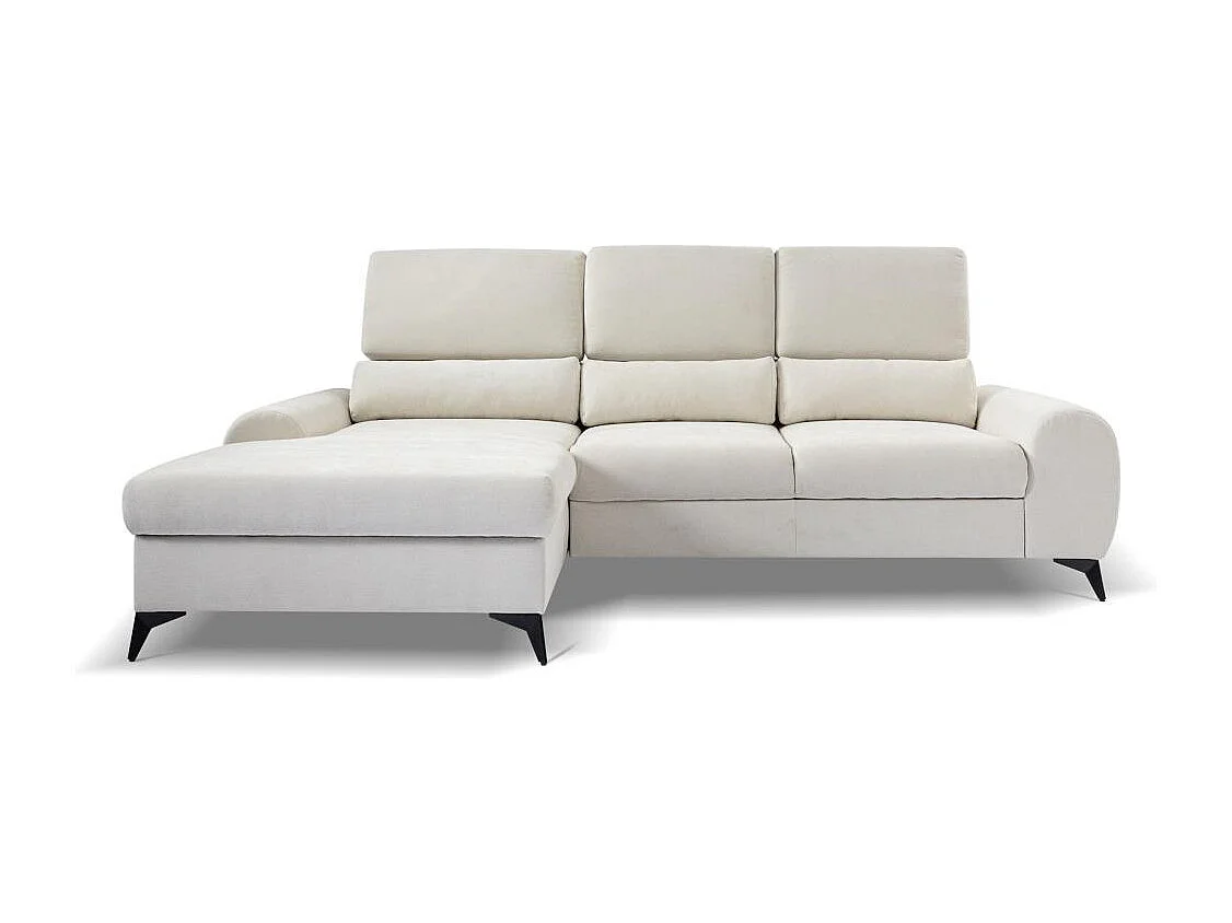 CANAPE FAUTEUIL Milan beige avec pieds métal à gauche