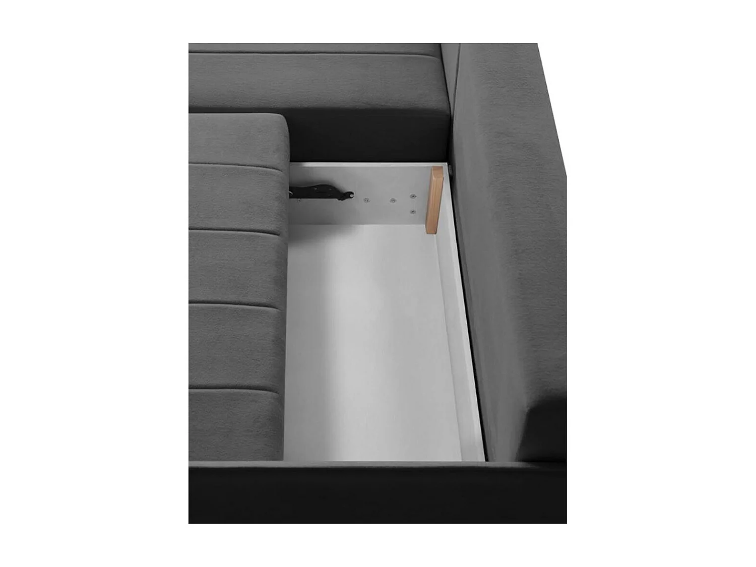 HOEKBANK Capri donkergrijs