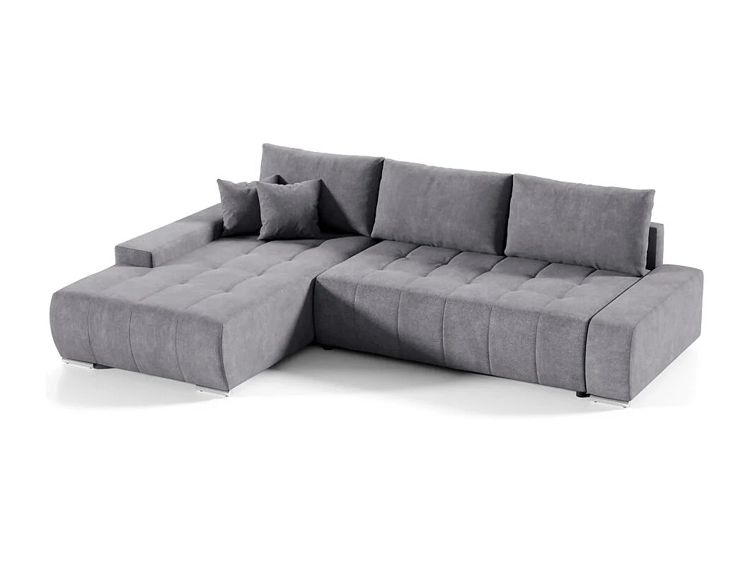 Canapé-lit ECKSCHLAFSOFA Draco L gris foncé