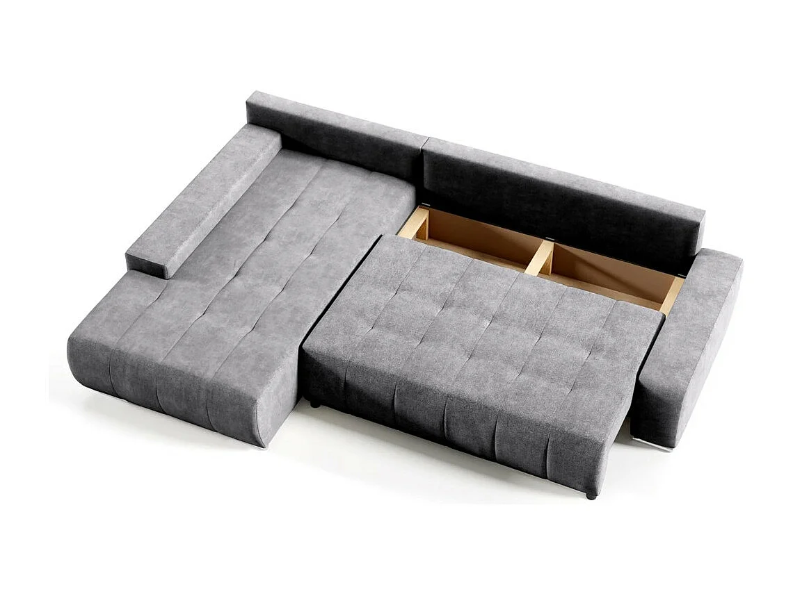 Canapé-lit ECKSCHLAFSOFA Draco L gris foncé