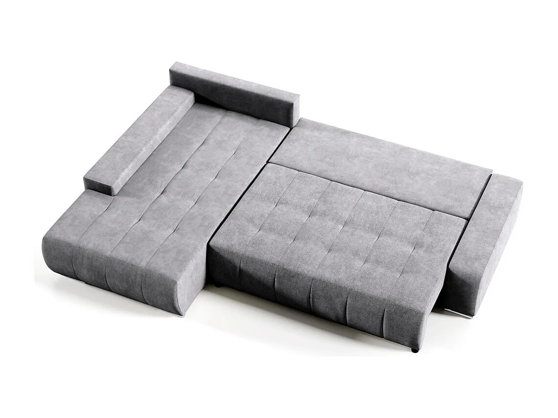 Canapé-lit ECKSCHLAFSOFA Draco L gris foncé