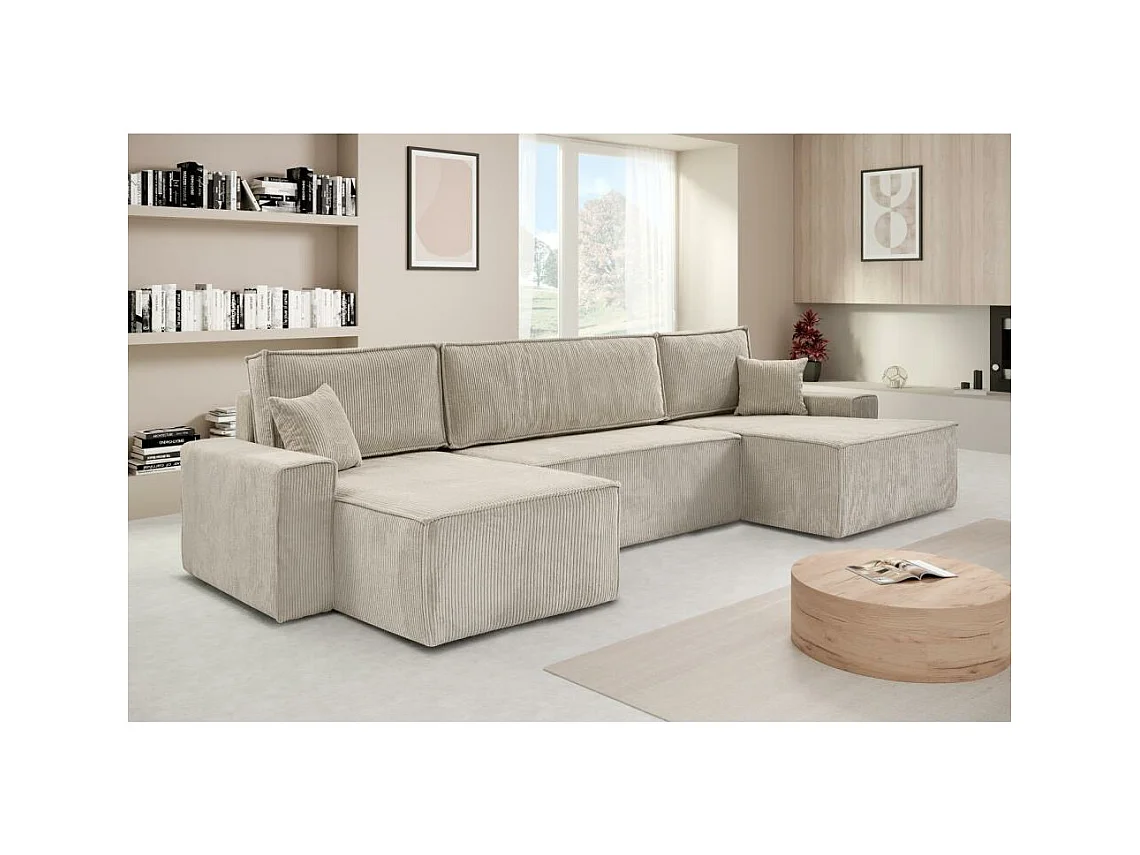 WOHNLANDSCHAFT Hektor U mit Schlaffunktion beige