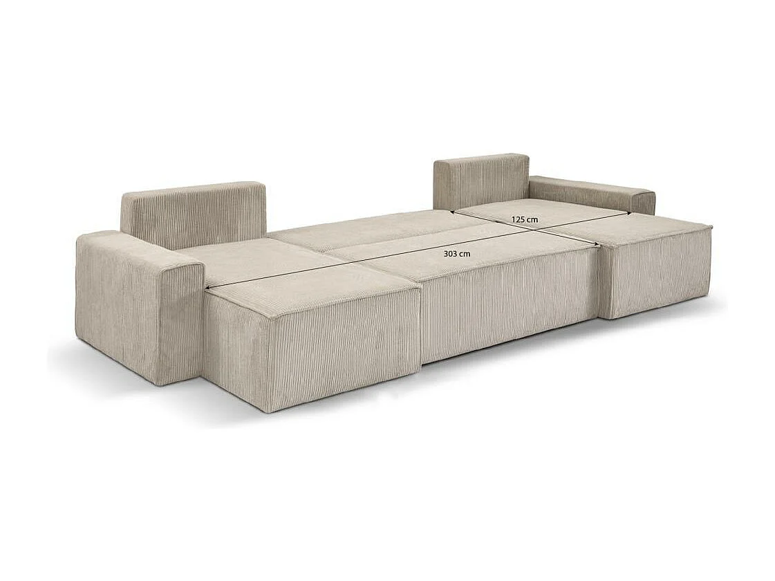 WOONLANDSCHAP Hektor U met slaapfunctie beige