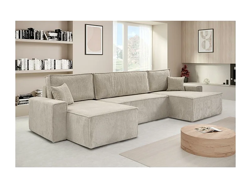 WOHNLANDSCHAFT Hektor U mit Schlaffunktion beige