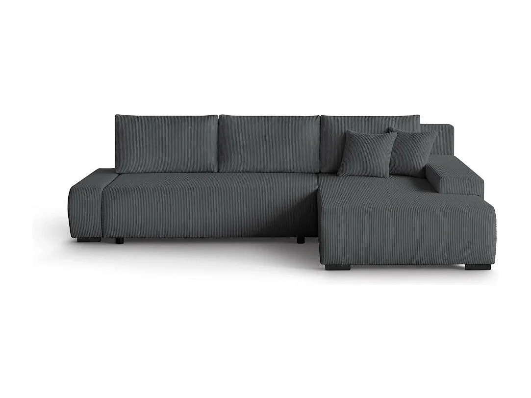 Canapé-lit ECKSCHLAFSOFA Draco L gris foncé