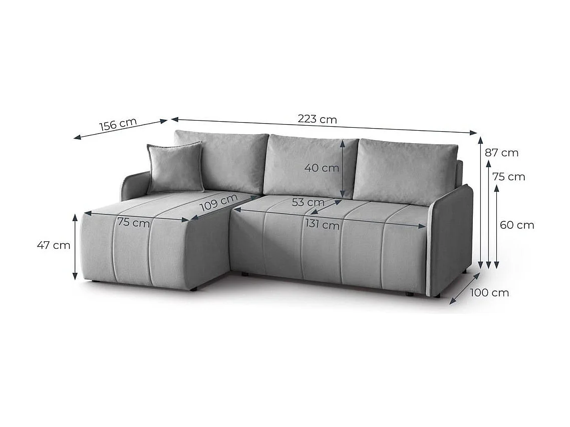 ECKSCHLAFSOFA Capri grau