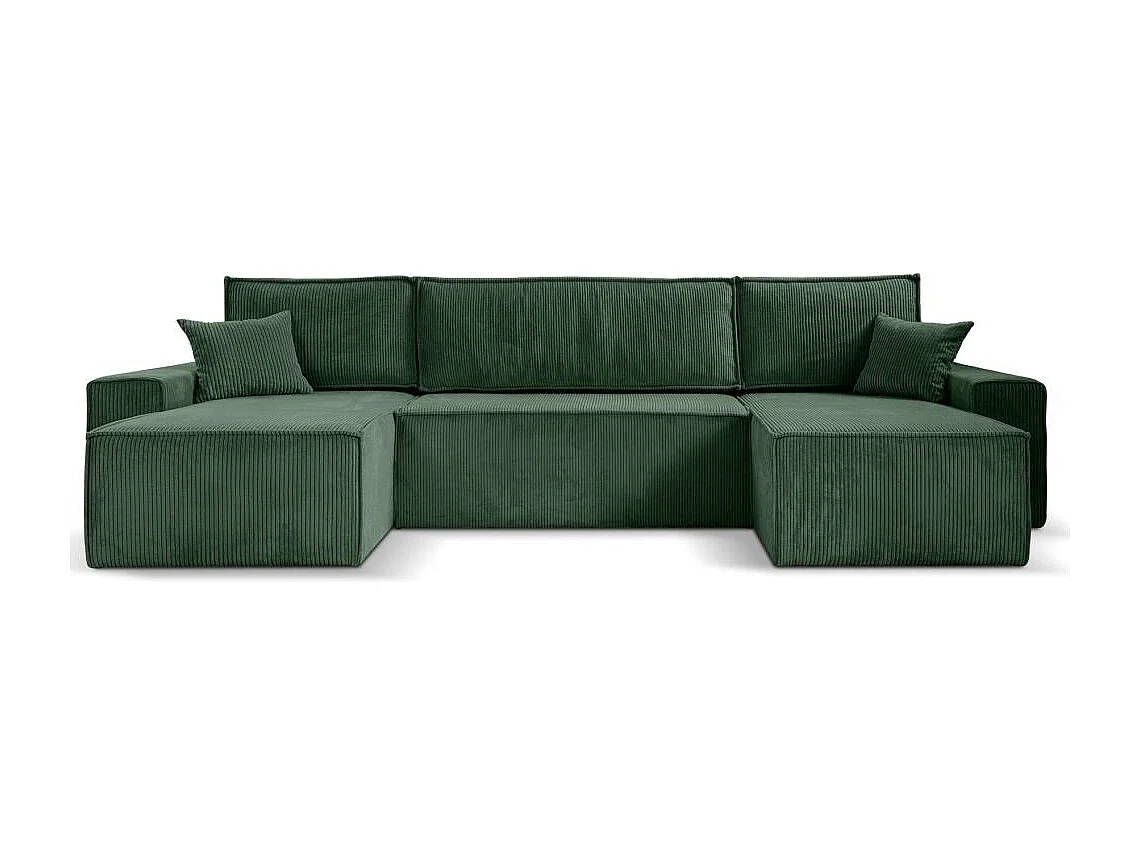 CANAPE Hektor U avec fonction sommeil vert